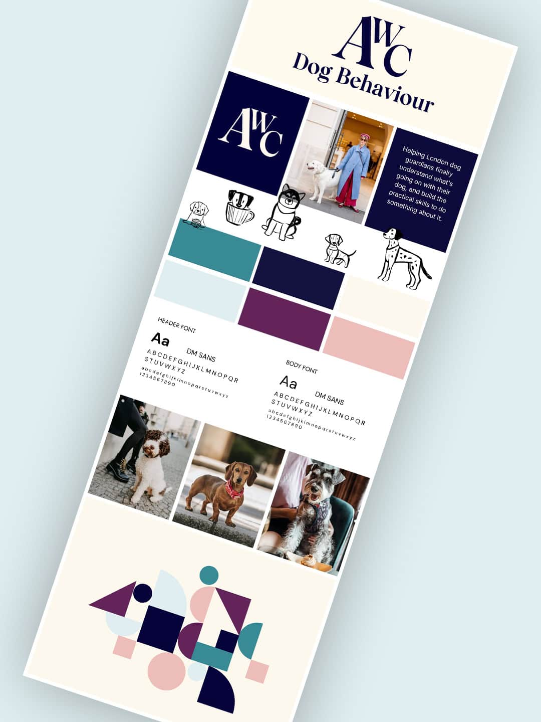 AWC 2 Colour palette for pet business brand