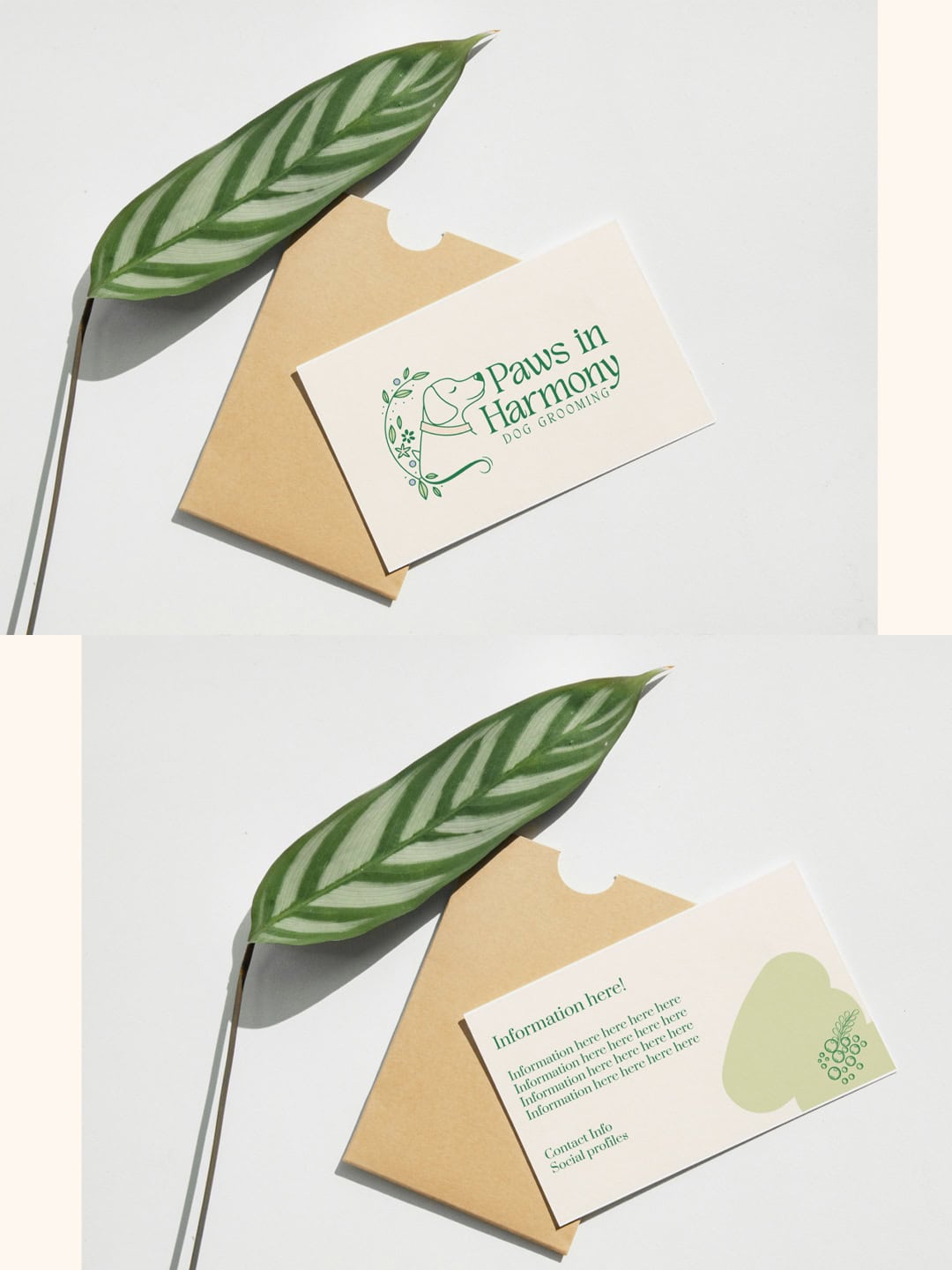 Dog grooming business card design