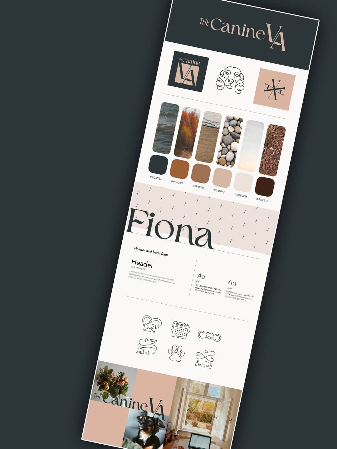 The Canine VA brand board 2026