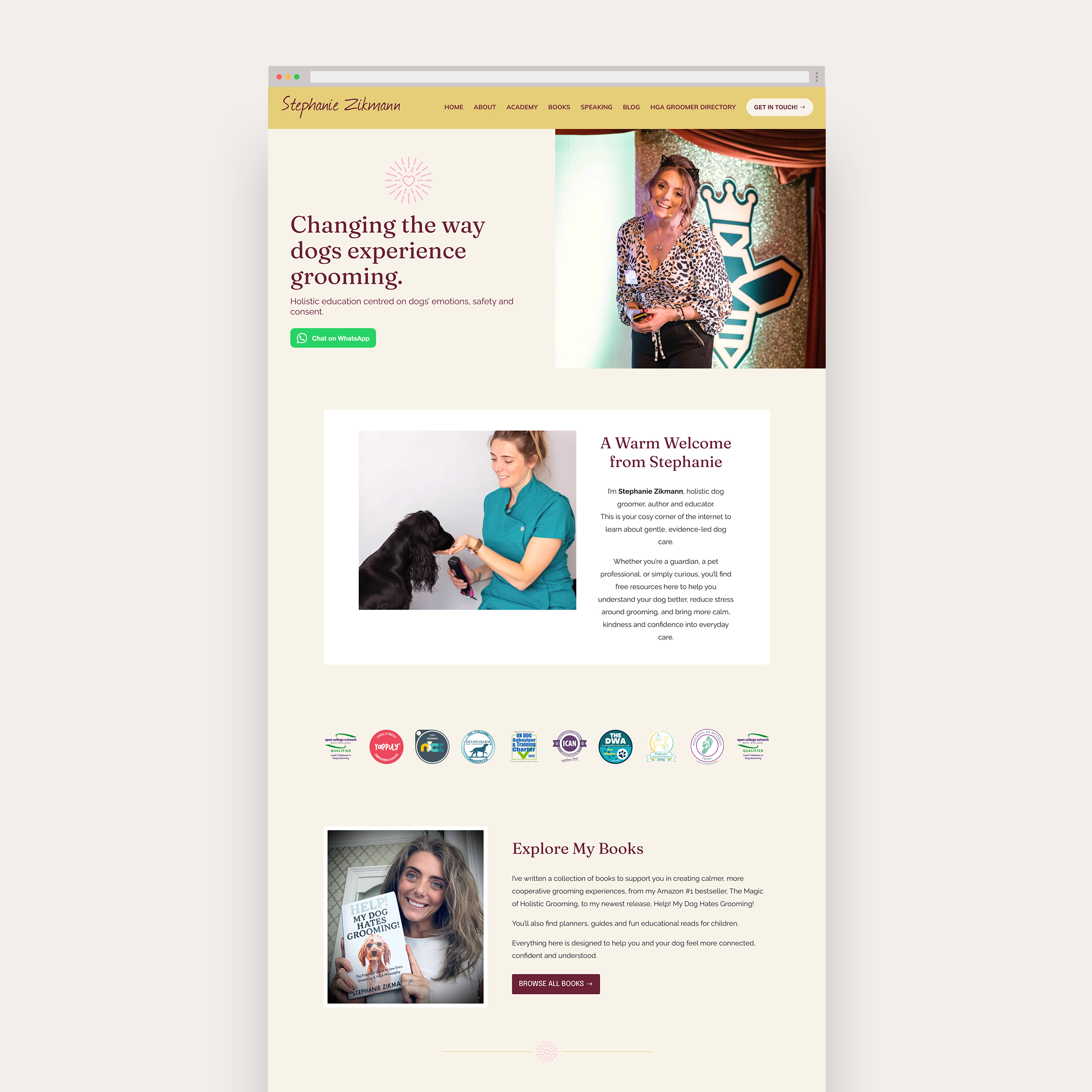 Stephanie Zikmann website design